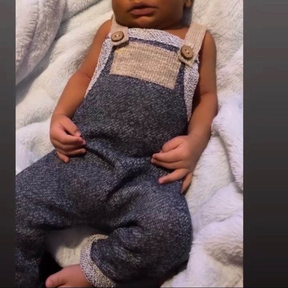 Handmade Denim Newborn Overalls